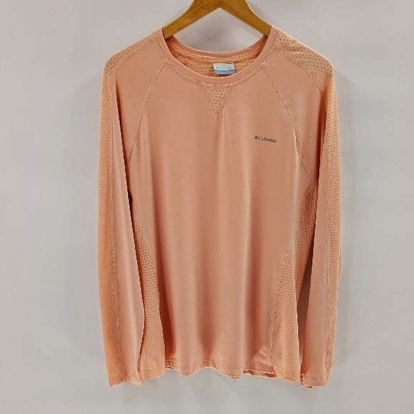 Columbia Pullover Top Size XL Peach Vented Sides Sleeves and Upper Back - Picture 1 of 8